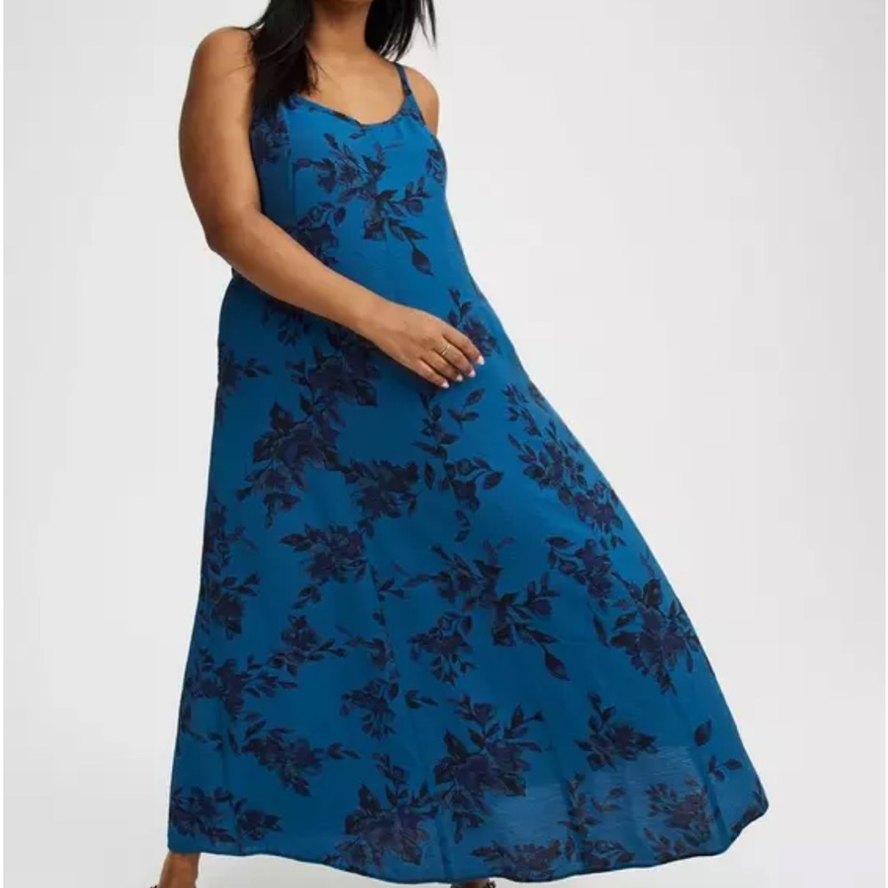 Torrid Blue Floral Maxi Dress